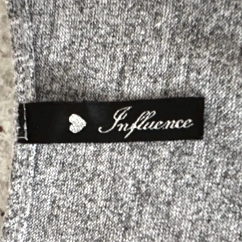 Influence Women's Size 12 Gray V-Neck‎ Long Sleeve Mini Dress - Picture 8 of 8